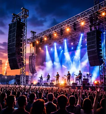 Sonido Line Array para conciertos