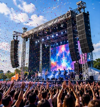 Sonido Line Array para festivales